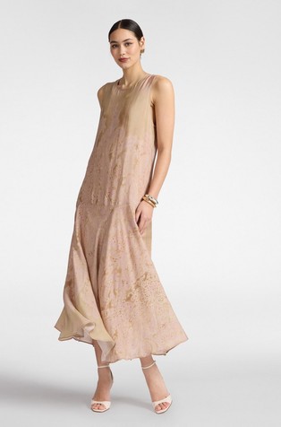 Duga viskozna haljina s printom