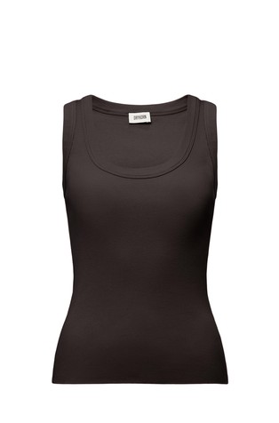 Ribbed cotton tank top