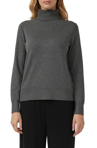 Polo neck jumper in a viscose blend