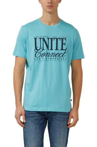 Cotton jersey t-shirt with front print