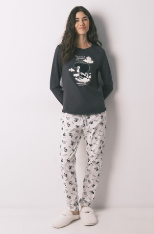 Mafalda pamučna pidžama dugih rukava