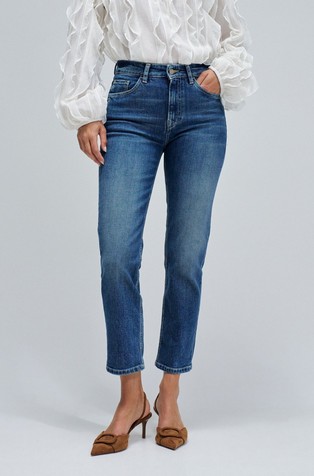 True slim fit cropped jeans hlače
