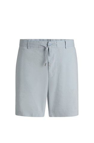 Kratke hlače od mješavine lana s podesivom vezicom