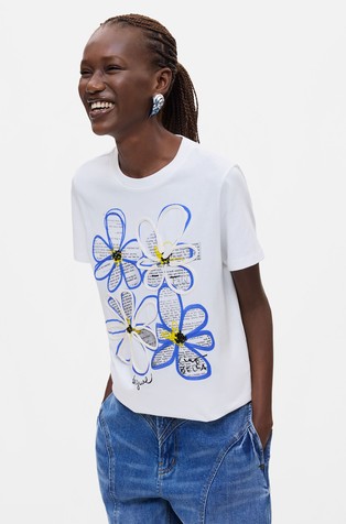 Printed cotton T-shirt