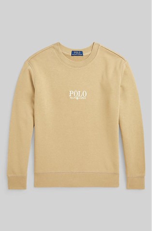 Logo pulover od mješavine pamuka s frotirnom unutrašnjošću