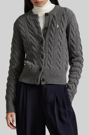 Cable-knit Wool-cashmere Cardigan