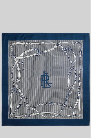 Striped Belting-print Silk Scarf