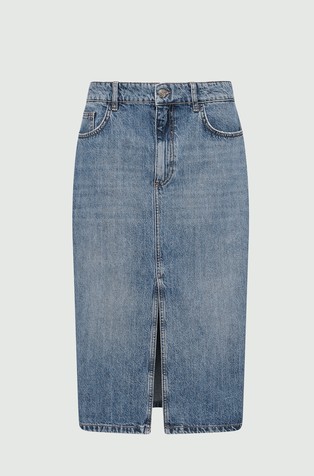 Midi denim suknja