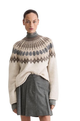 Fair Isle pleten pulover od mješavine vune