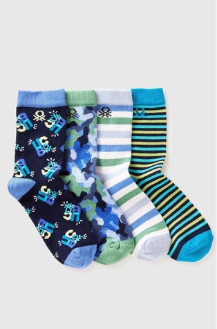 Four pairs of patterned socks