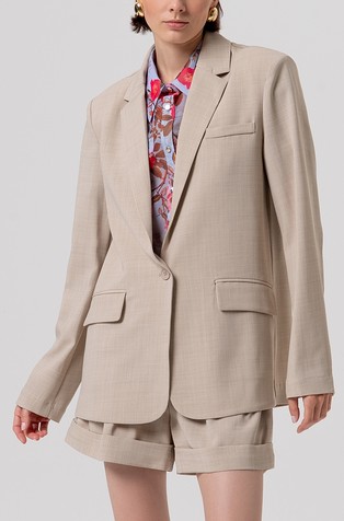 Oversized fit sako s jednorednim kopčanjem