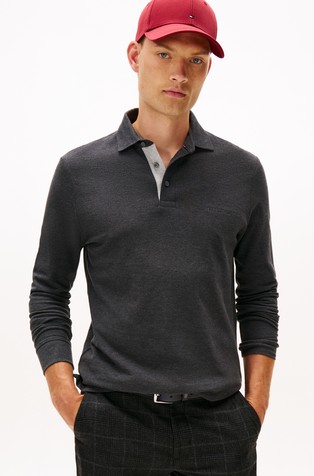 Pamučna polo majica dugih rukava