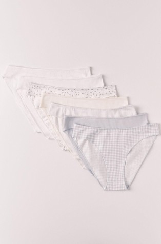 7-pack panties in stretch cotton