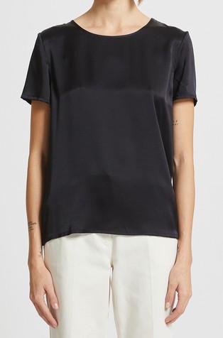 Svilena bluza sa stražnjom stranom od jersey tkanine