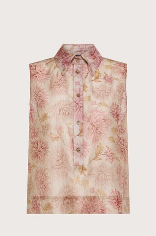 Košulja bez rukava s cvjetnim uzorkom