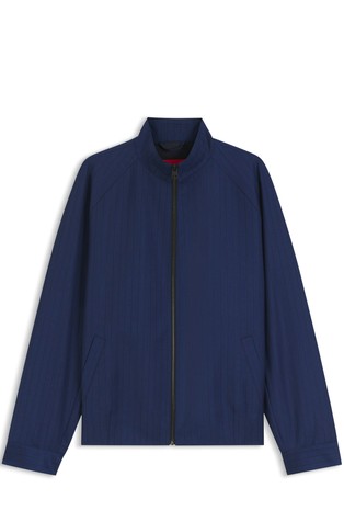 Slim fit prugasta jakna od djevičanske vune