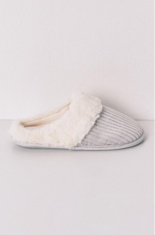 Papuče s lurex prugastim uzorkom