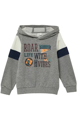 Pulover s kapuljačom i kontrastnim otiskom