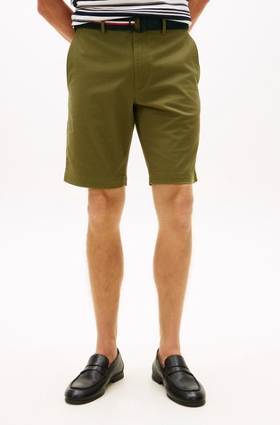 Denton Belted Twill Slim Shorts
