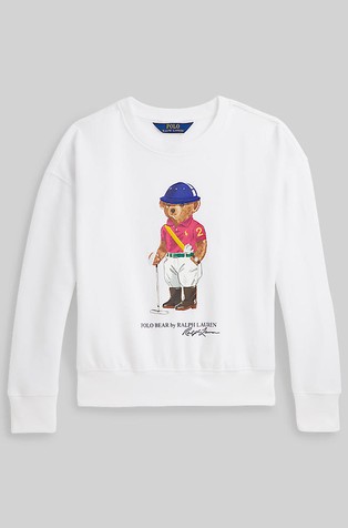 Polo Bear boxy fit pulover s flisiranom unutrašnjošću