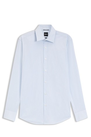 Slim fit prugasta košulja od popelina