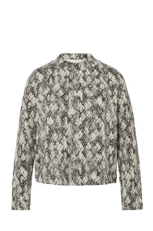 Pulover sa žakard životinjskim uzorkom