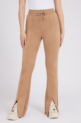 Zvonaste hlače od umjetne brušene kože