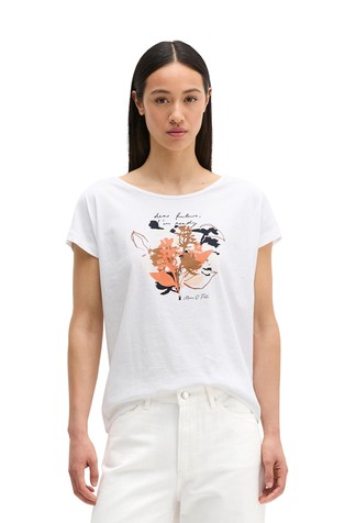 Loose printed T-shirt in jersey