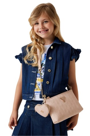 Denim prsluk od mješavine tencela i pamuka