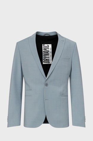 Skinny fit jacket in stretch wool blend