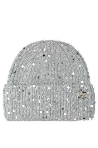 Pletena kapa od mješavine vune sa šljokicama