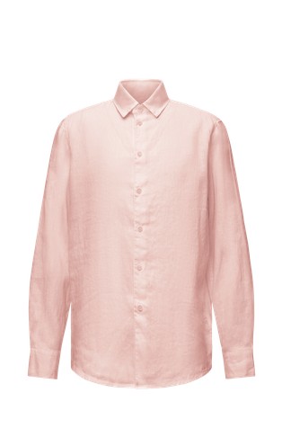 Regular fit košulja od mješavine lana i pamuka