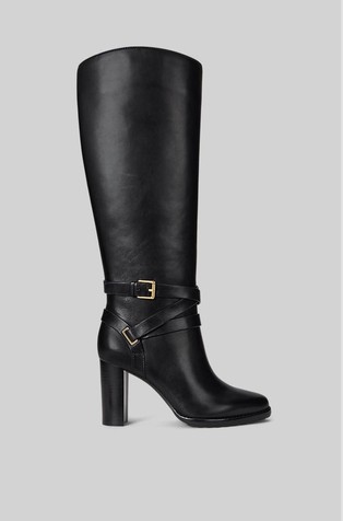 Collins visoke kožne čizme s petom