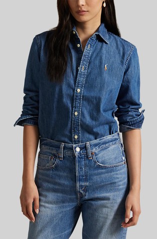 Slim fit denim košulja