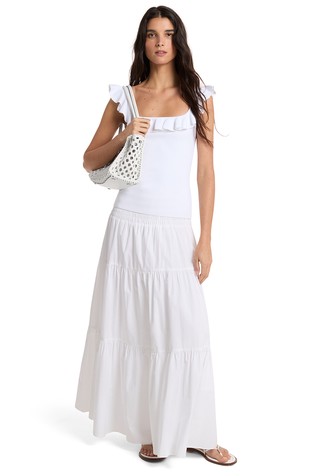 Duga suknja od pamučnog popelina