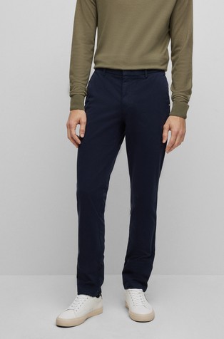 Slim fit chinos in a stretch-cotton blend