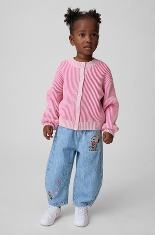 Snoopy široke jeans hlače za djecu djevojčice