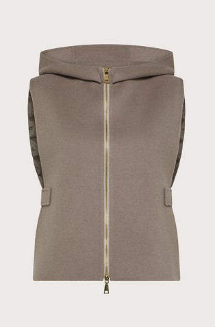 Prsluk od mješavine vune s prošivenom stražnjom stranom