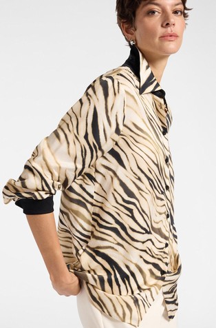 Always Myself viskozna košulja sa zebrastim uzorkom