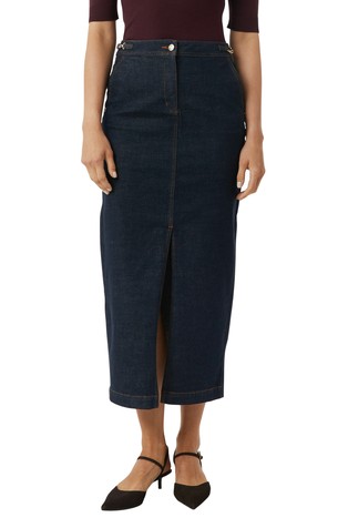 Denim suknja s ukrasnim lančićima