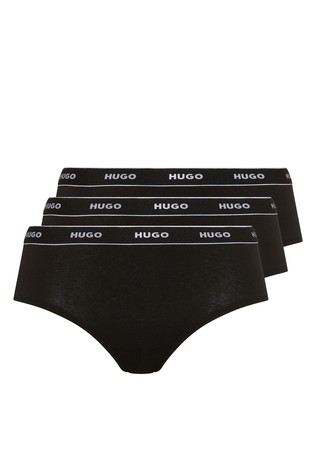 Paket 3 para pamučnih hipster donjih gaćica s logo obrubom