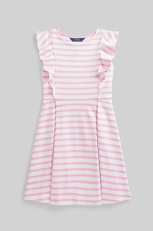 Prugasta haljina s naborima