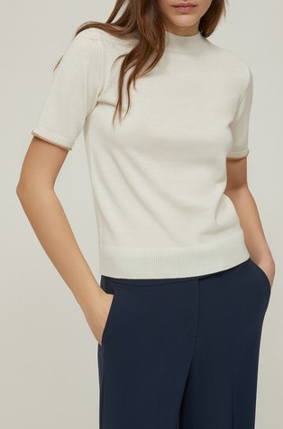 Pleten vuneni pulover kratkih rukava