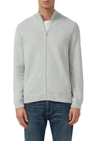 Pamučni kardigan s povišenim ovratnikom