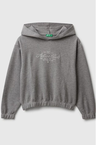 Pulover od tople mješavine pamuka s kapuljačom i svjetlucavim vezom