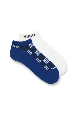 Two-pack of ankle-length socks with logo details