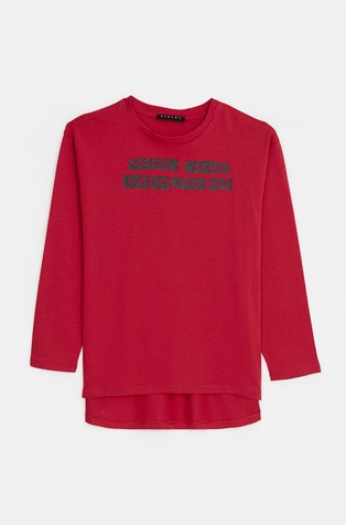 Pamučna majica dugih rukava sa svjetlucavim otiskom