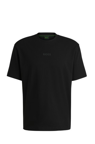 Oversize fit pamučna majica kratkih rukava s logo detaljem