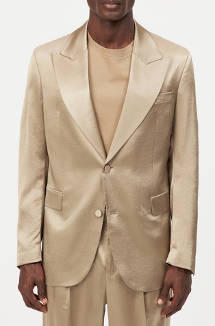 Regular fit jacket in satin
