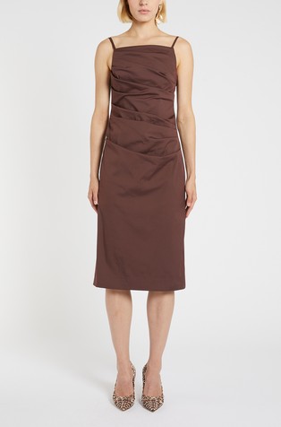 Haljina od mješavine pamuka s drapiranim detaljima